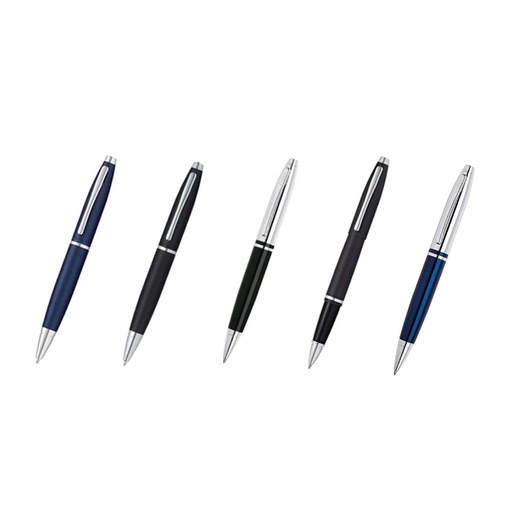 Cross Calais™ Chrome/Blue Lacquer with Polished Chrome Appointments Ballpoint Pen with Blue Ink