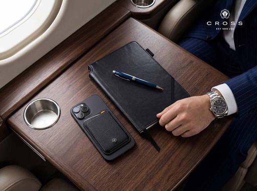 CROSS Saffiano Leather Magnetic Cardholder - Black