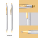 Cross Classic Century® Medalist® Chrome with 23KT Gold Plated Appointments Ballpoint Pen  (Blue Ink)