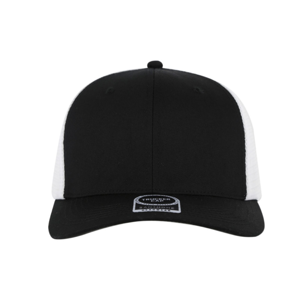 SWIFT - Santhome 6 Panel Trucker Cap - Black / White