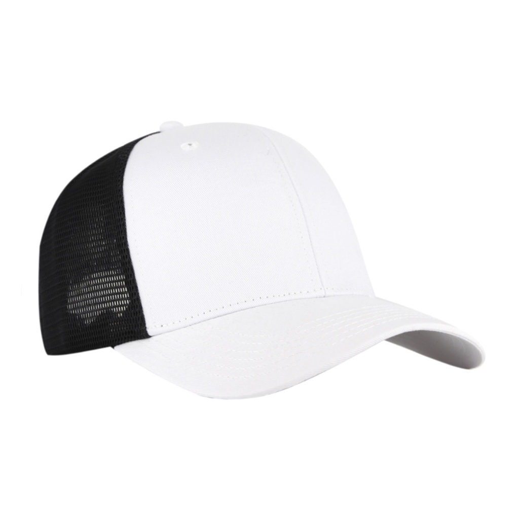 SWIFT - Santhome 6 Panel Trucker Cap - White / Black