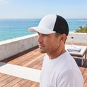 SWIFT - Santhome 6 Panel Trucker Cap - White / Black