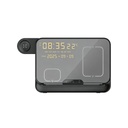 FAROS @memorii 5 in 1 Wireless Fast Charging Station with Display Clock - Black