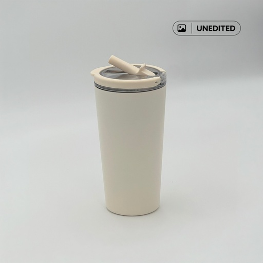 MARBELLA - Hans Larsen Double Wall Tumbler with Sip Lid 600 ml - Sand