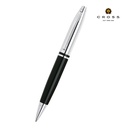 [WICR 5308] Cross Calais™ Chrome/Black Lacquer with Polished Chrome Appointments Ballpoint Pen (Blue Ink)