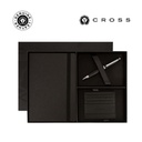 [GSCR 7671] Cross Calais™ Ballpoint Pen with Notebook and Cardholder Gift Set - Black
