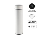 WAHA - Giftology Thermal Flask with LED Temperature Display 500ml - White
